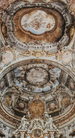 Baroque Ceiling Fresco Masterpiece Wallpaper
