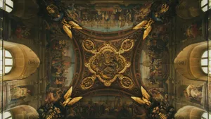 Baroque Ceiling Fresco Masterpiece Wallpaper