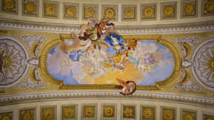 Baroque Ceiling Fresco Wallpaper