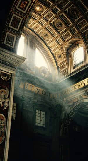 Baroque Church Interior Wallpaper