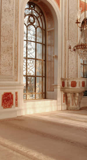 Baroque Interior Window Design Wallpaper