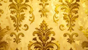 Baroque Ornate Gold Pattern Wallpaper