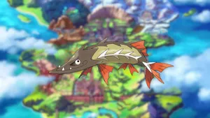 Barraskewda With Galar Map Wallpaper