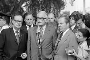 Barry Goldwater With Crowd Wallpaper