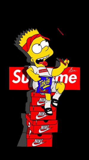 Bart Simpson Is Living His Best Life In This Dope Simpsons Wallpaper! Wallpaper