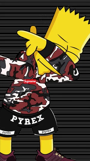 Bart Simpson Supreme Cartoon Wallpaper