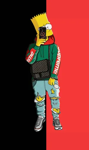 Bart Simpson Swag Supreme Wallpaper
