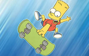 Bart Simpson With Skateboard Wallpaper