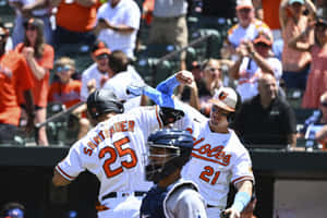 Baseball Celebration Orioles Players Wallpaper