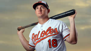 Baseball Player Austin Hays Orioles Uniform Wallpaper