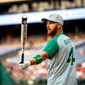 Baseball Player Balancing Bat Elliott4 Wallpaper