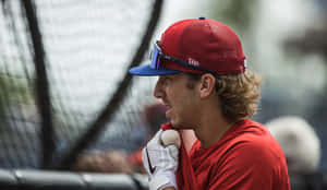 Baseball Player Contemplating Next Move.jpg Wallpaper