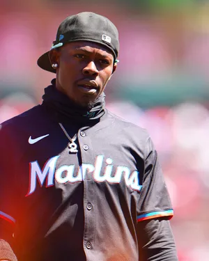 Baseball_ Player_in_ Marlins_ Uniform Wallpaper