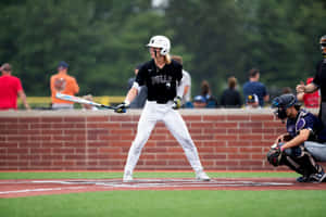 Baseball Player Readyto Hit Wallpaper