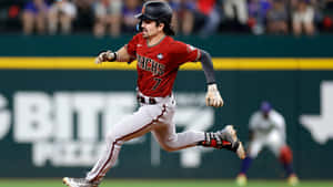 Baseball Player Running Bases Wallpaper