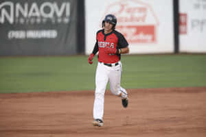 Baseball Player Running Bases Rebels Uniform.jpg Wallpaper