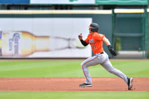 Baseball Player Running Bases Wallpaper