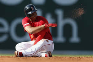 Baseball Player Sliding Into Base Wallpaper