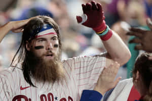 Baseball Player With American Flag Bandana Wallpaper