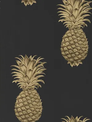 Bask In The Sweetness Of Pineapples Set Against A Backdrop Of Black Wallpaper