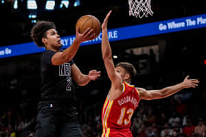 Basketball Action Shot Player2and13 Wallpaper