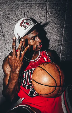 Basketball_ Champion_ Victory_ Pose Wallpaper