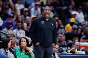 Basketball Coach Expressive Reaction Wallpaper