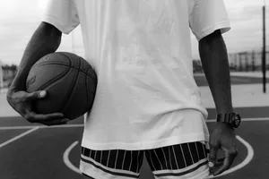 Basketball Court Ready Player B W Wallpaper