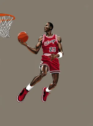 Basketball Dunk Illustration Wallpaper