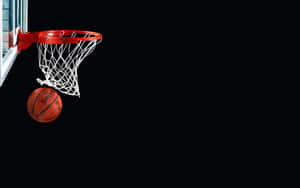 Basketball Hoopand Ball Wallpaper