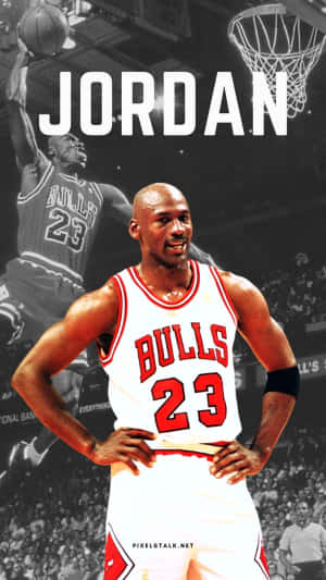 “basketball Icon Michael Jordan Goes For The Layup” Wallpaper