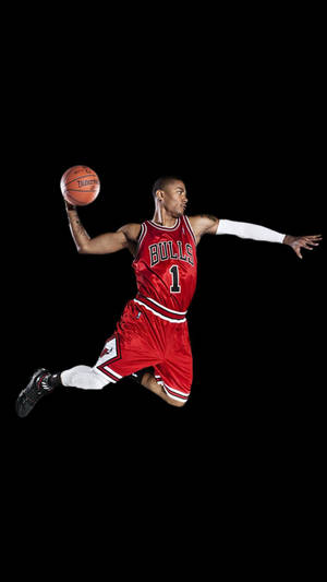 Basketball Iphone Dunking Derrick Rose Wallpaper