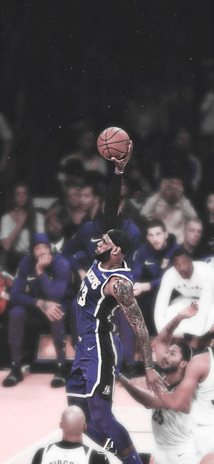 Basketball Iphone Lebron James Midair Wallpaper