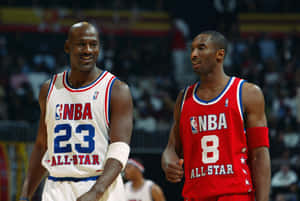 Basketball Michael Jordan With Kobe Bryant Wallpaper