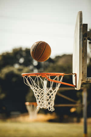 Basketball Mid Air Swish Wallpaper