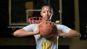 Basketball Player Angel Reese St Frances Uniform Wallpaper