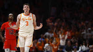 Basketball Player Celebrationat Court Wallpaper