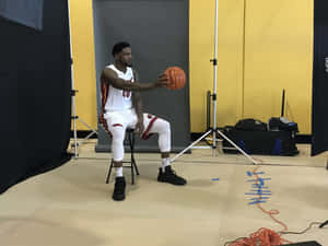 Basketball Player Photoshoot Session Wallpaper
