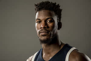 Basketball Player Portrait Jimmy Butler Wallpaper