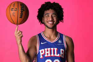 Basketball Player Spinning Ballon Finger Wallpaper