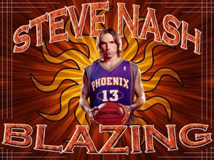 Basketball Player Steve Nash Blazing Wallpaper