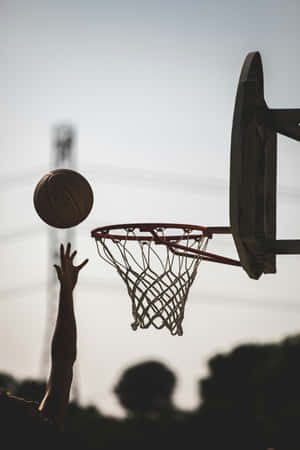 Basketball Shot Silhouette Wallpaper