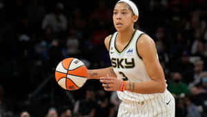 Basketball Star Candace Parker In Action Wallpaper