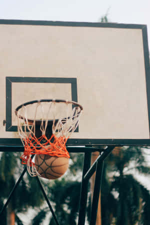 Basketball Successful Shot Outdoor Game.jpg Wallpaper