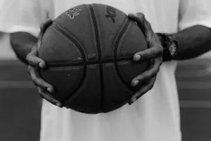 Basketballin Hands Blackand White Wallpaper