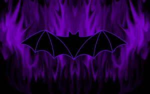 Bat Purple Fire Art Wallpaper