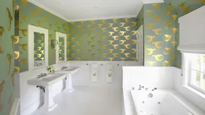 Bathtub Gold Green Wallpapers Wallpaper