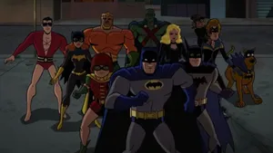 Batman And Blue Beetle Teaming Up In Batman: The Brave And The Bold Wallpaper