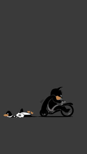 Batman And Penguin On A Motorcycle Wallpaper