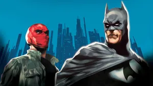 Batman And Red Hood Face To Face Wallpaper